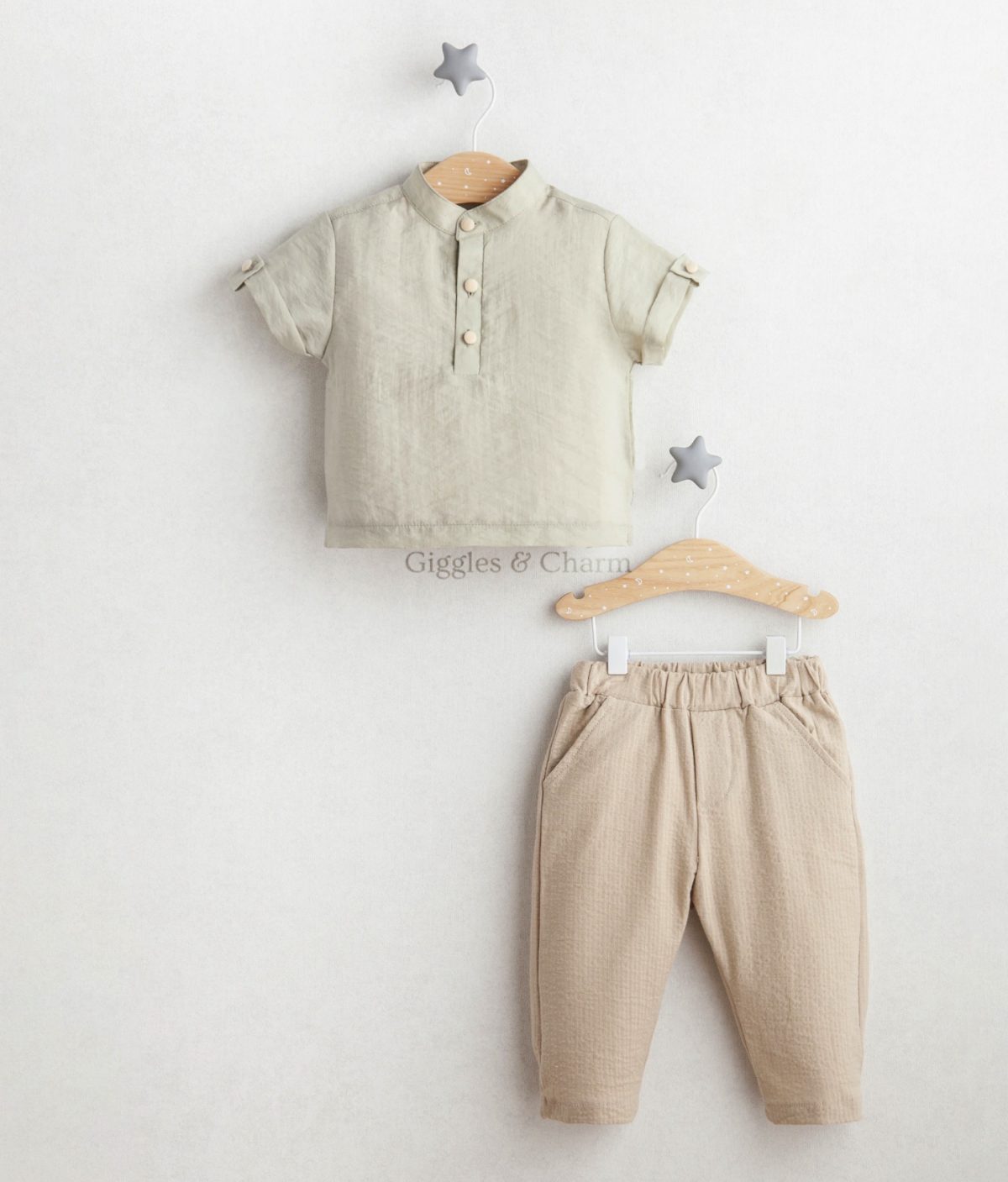 Short sleeve shirt & pants set