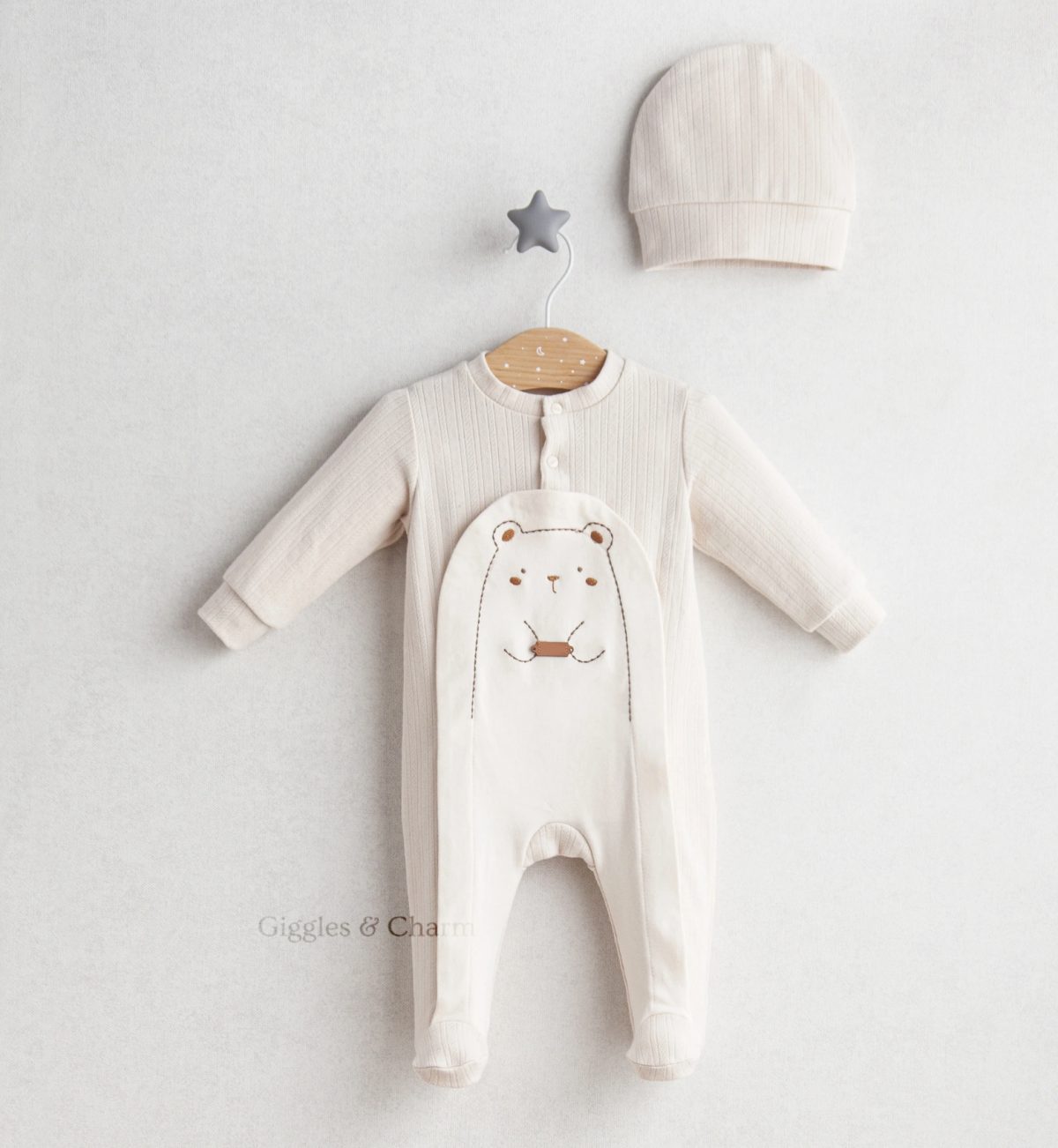 Snapbutton Bear Jumpsuit Set