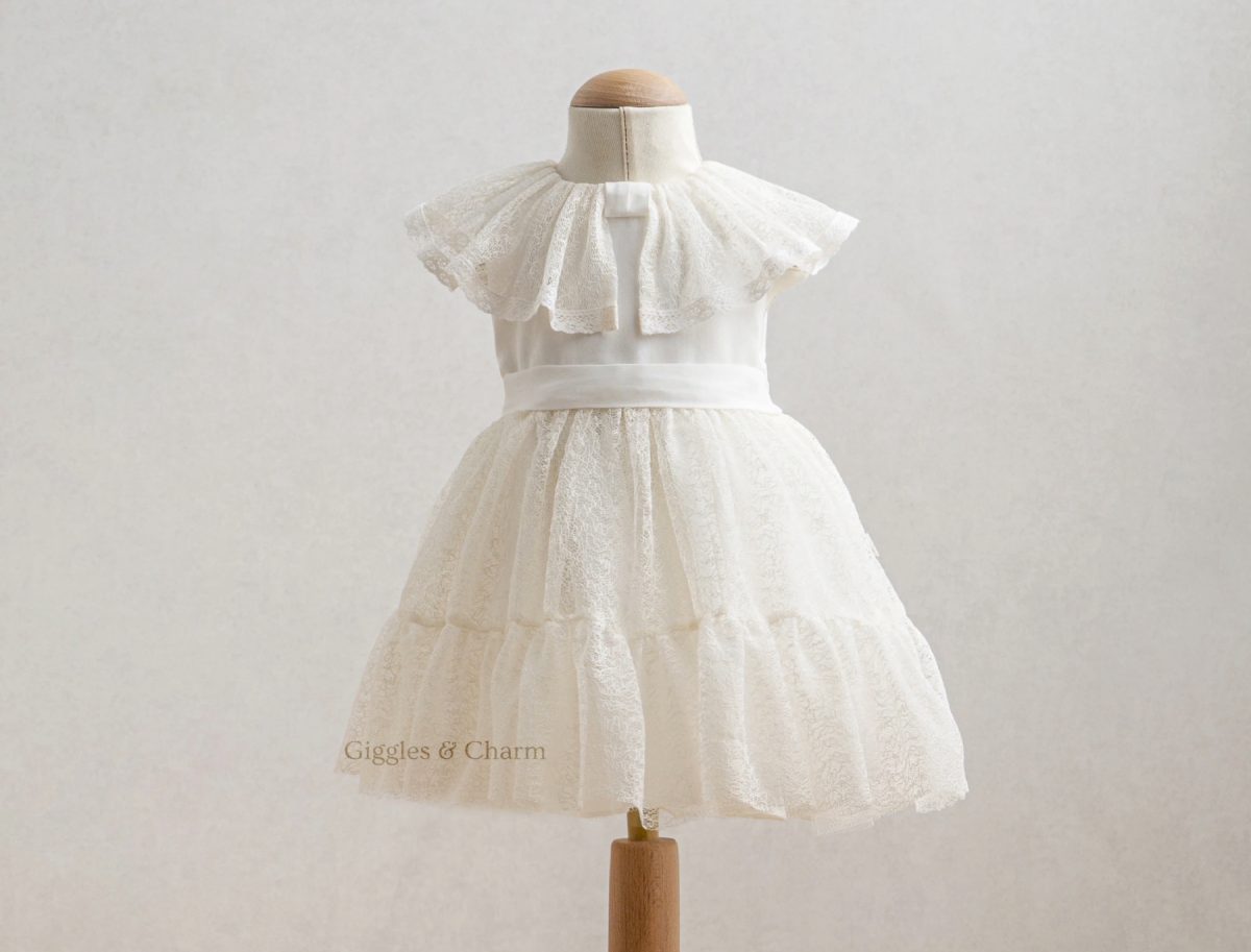 White lace tulle dress