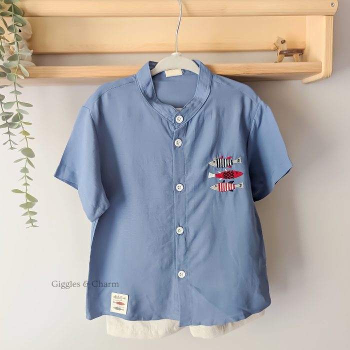Ocean theme shirt and shorts set